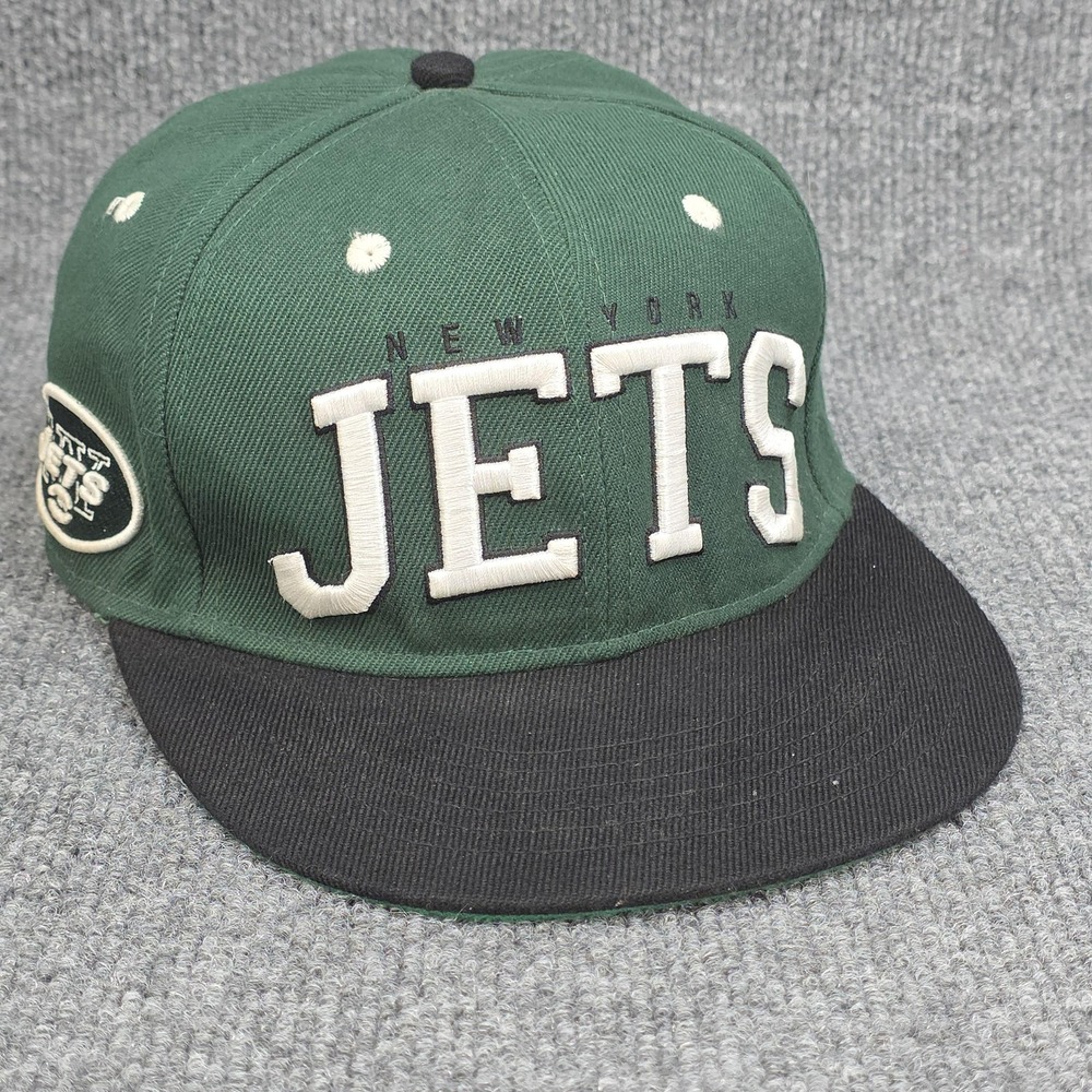 New York Jets Hat Cap Snap Back Adjustable Green NFL Football Spell Out Logo Men